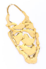 Vintage bib necklace on white background back of necklace @recessla