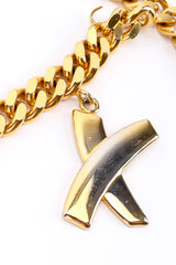 XOXO charm belt by Paloma Picasso on white background tarnished X charm back @recessla