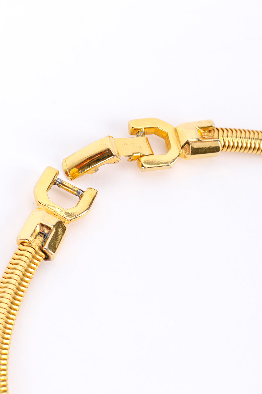 Vintage Pierre Cardin Revolving Charm Tablet Necklace fold over clasp open closeup @Recessla