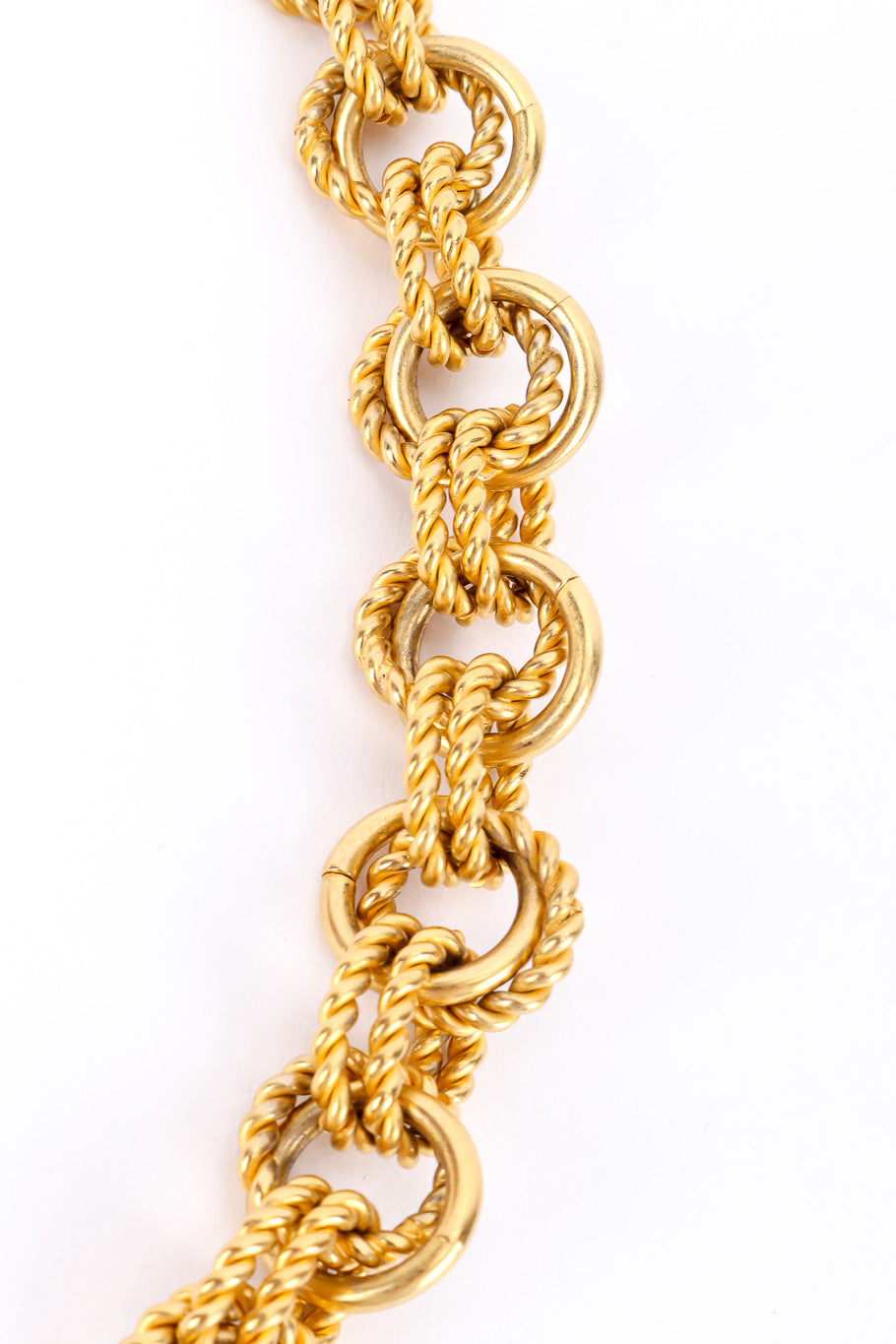 Vintage Givenchy Double Rope Chainlink Necklace links closeup @Recessla