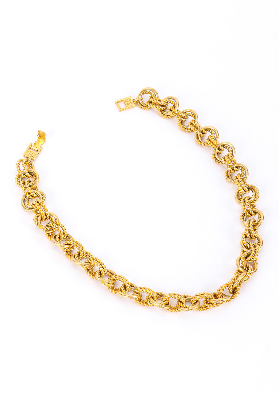 Vintage Givenchy Double Rope Chainlink Necklace unclasped @Recessla