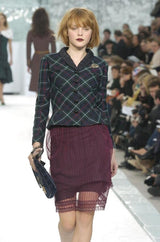 Louis Vuitton 2004 F/W Tartan Plaid Wool Jacket on runway model @recess la