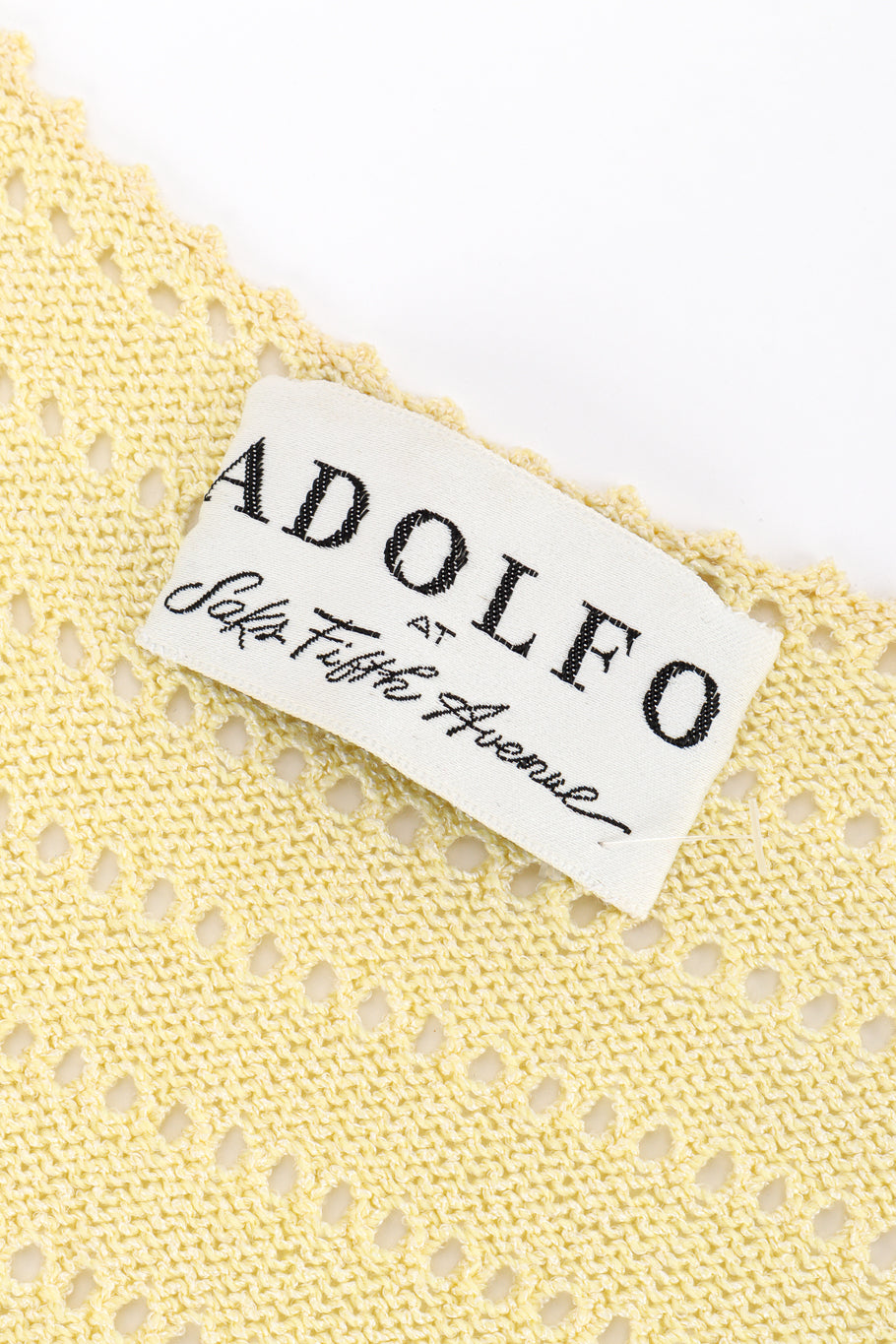 Vintage Adolfo Eyelet Knit Maxi Dress II signature label @recess la