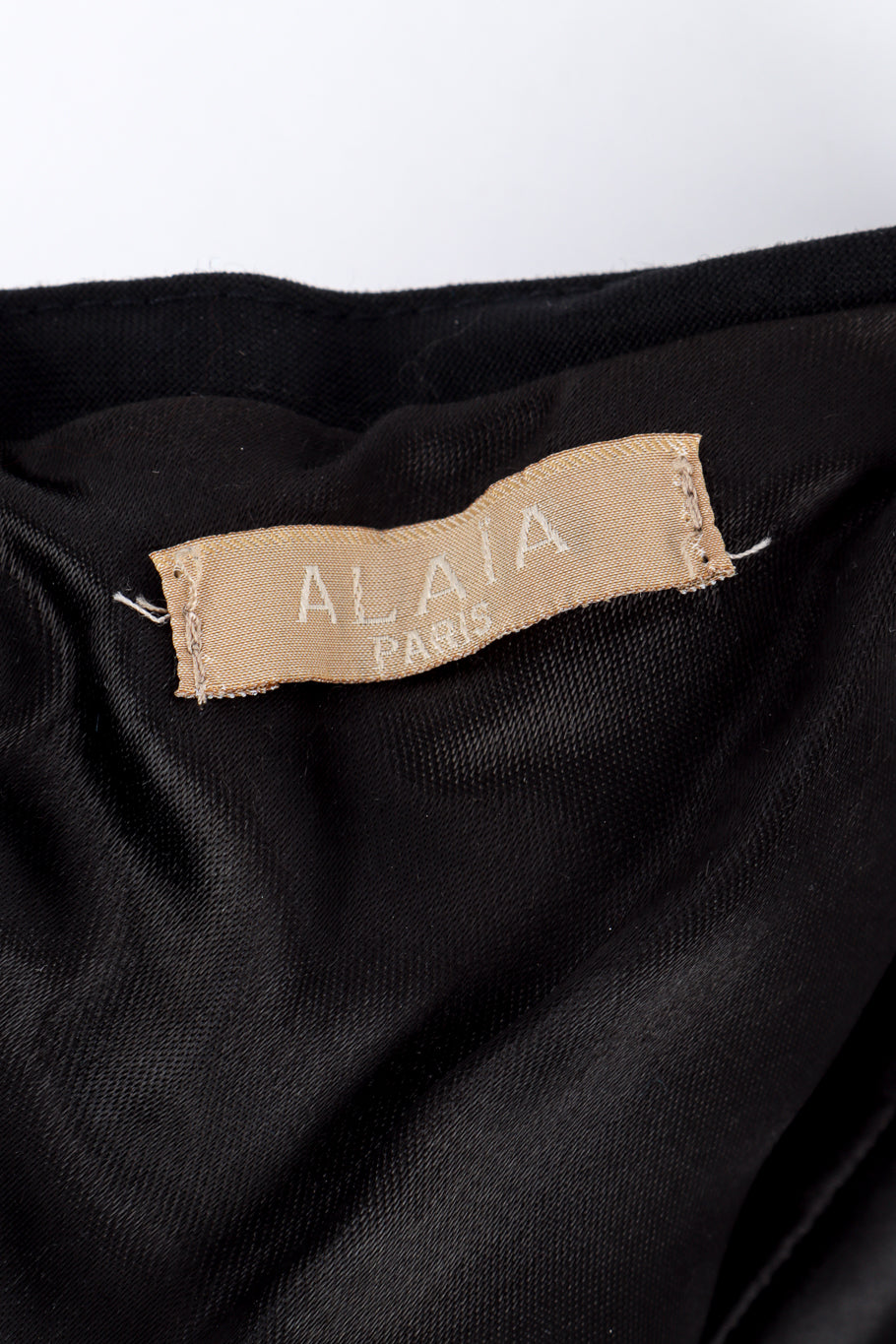 Vintage Alaïa Pleated Corset Skirt signature label @recess la