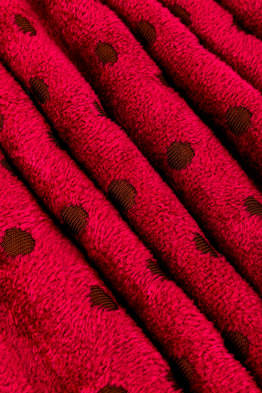 Alaïa Long Polka Dot Skirt gathered rib knit closeup @recessla