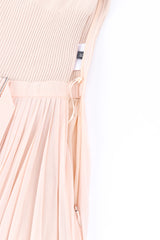 Alexander McQueen Off-The-Shoulder Pleated Knit Dress side zipper closeup @recessla