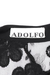 Vintage Adolfo Sequin Lace Dress signature label @recessla