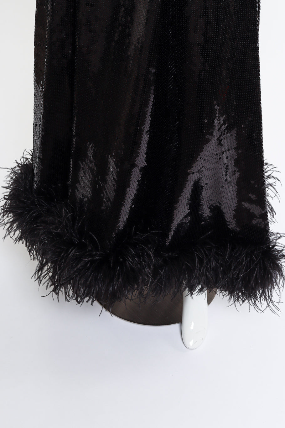 Ostrich Sequin Ballgown by Alexandre Vauhtier trim hem mannequin @RECESS LA