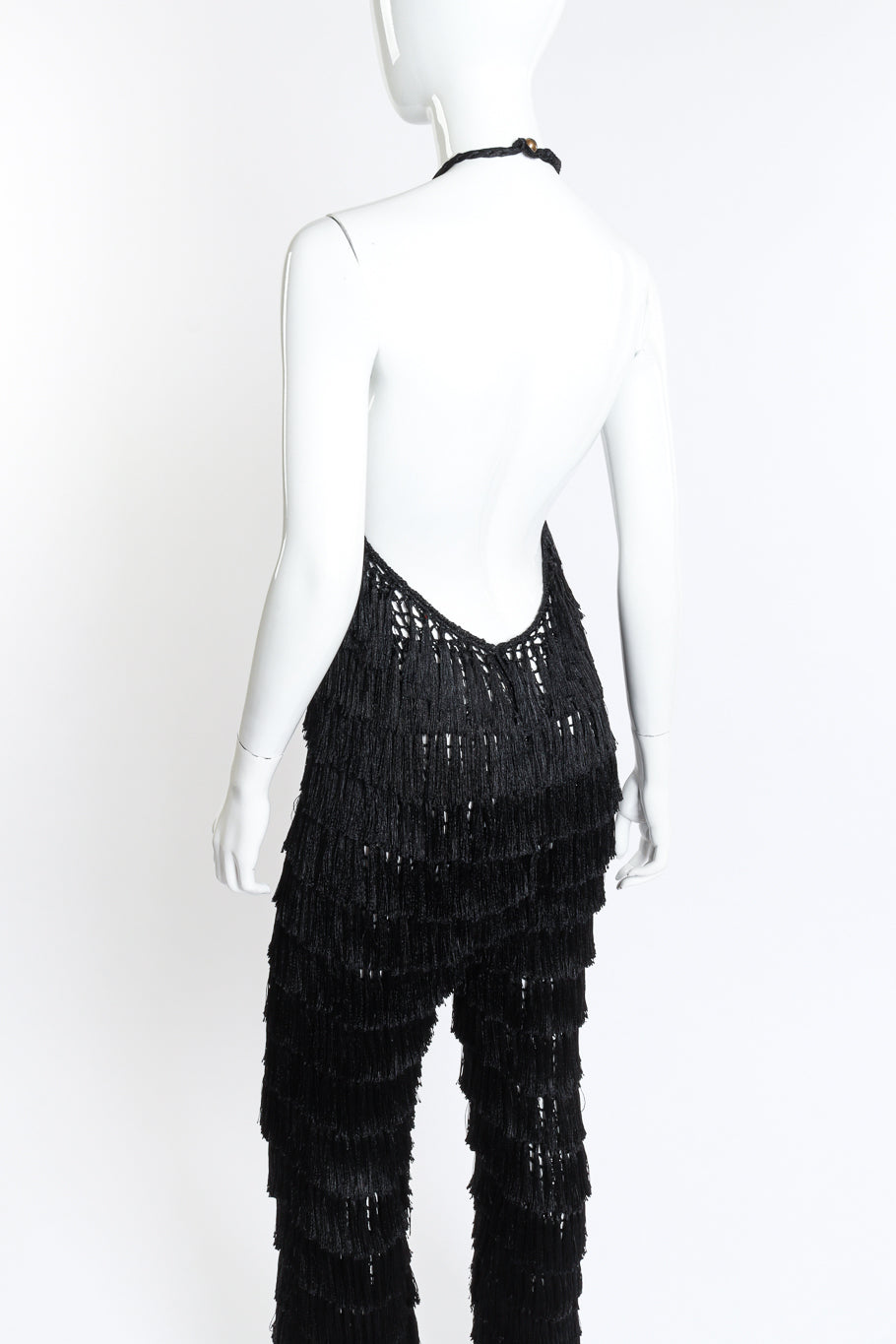 Fringe Lurex Jumpsuit by Andrea Almeida back view mannequin @RECESS LA