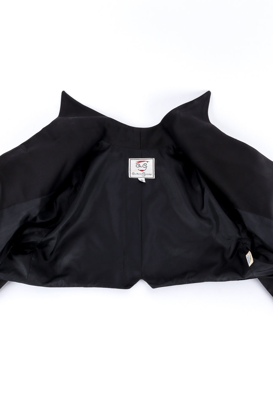 Vintage Antonio Garcia Pointed Bolero Jacket view of lining @recess la