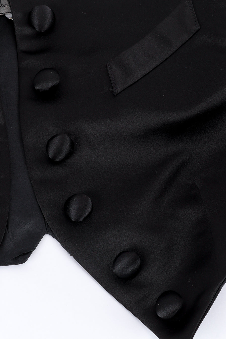 Vintage Antonio Garcia Pointed Bolero Jacket front button closure closeup @recess la