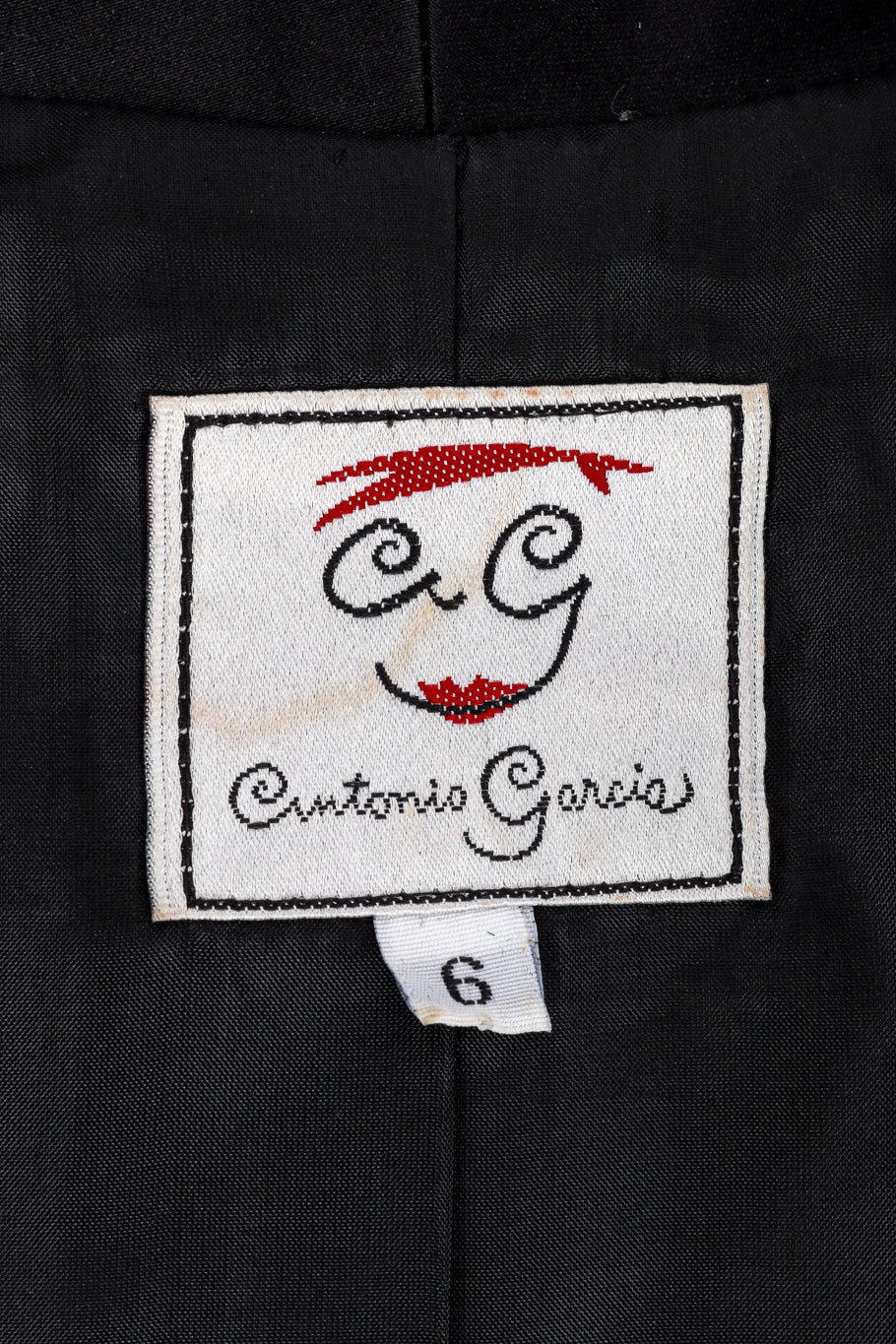 Vintage Antonio Garcia Pointed Bolero Jacket signature label @recess la
