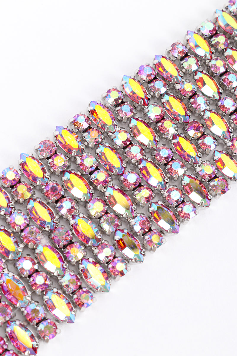 Vintage B. David Aurora Crystal Marquise Bracelet crystal closeup @recess la