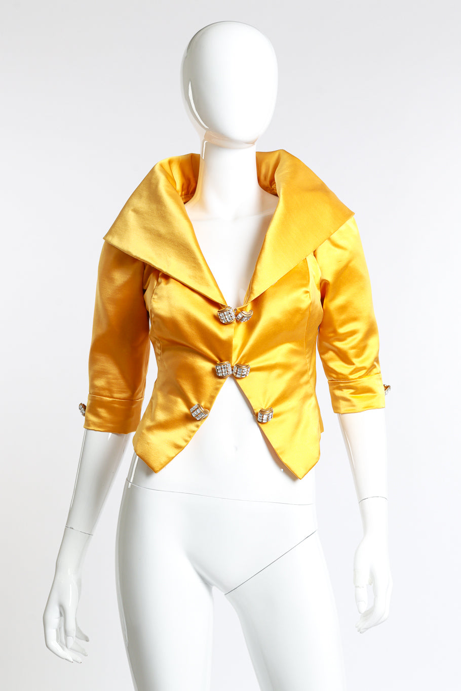 Vintage Biana Shawl Wrap Crop Jacket front on mannequin @recess la