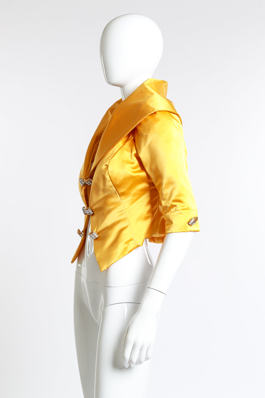 Vintage Biana Shawl Wrap Crop Jacket side on mannequin @recess la