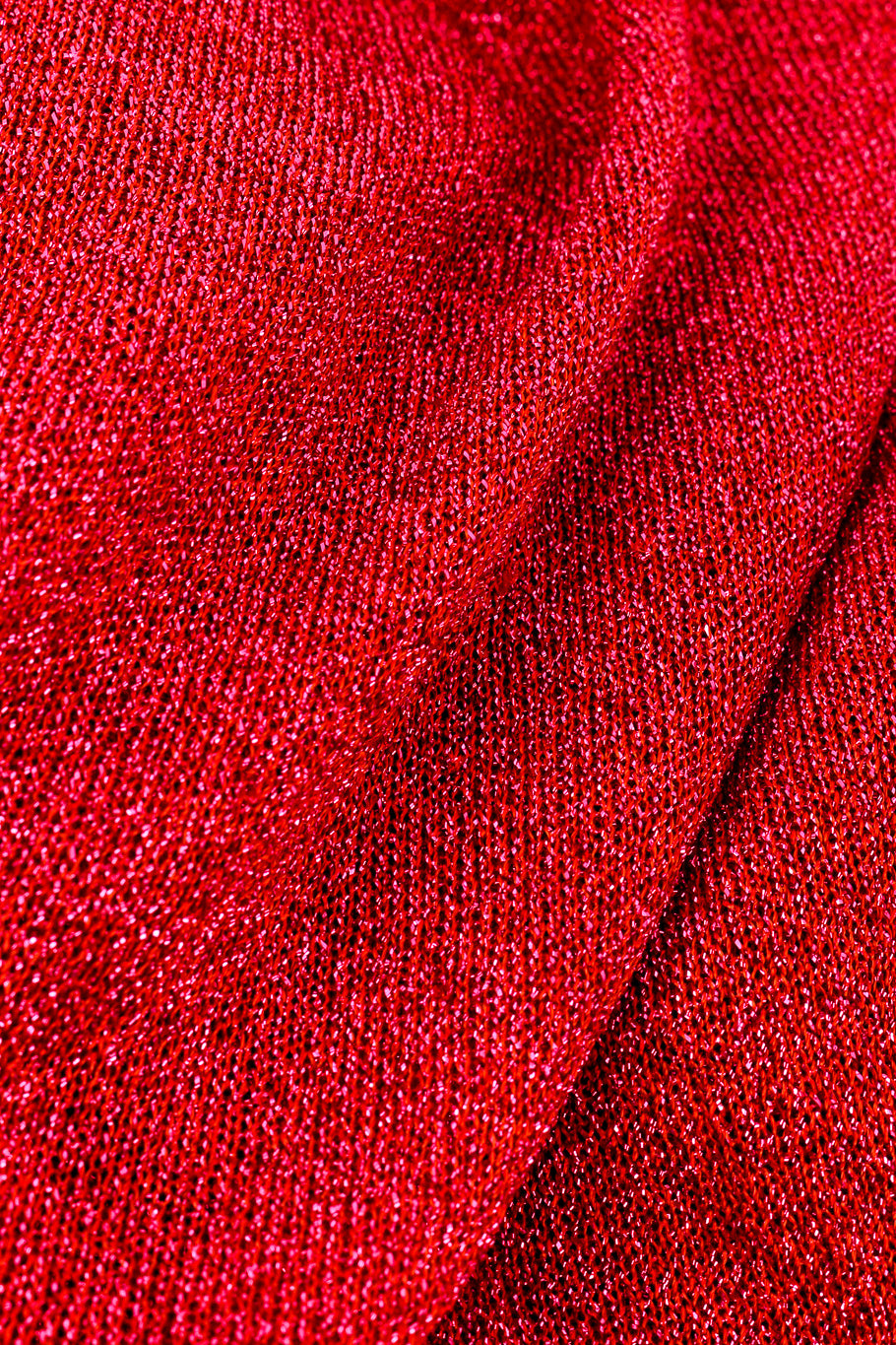Vintage Biba Metallic Knit Tunic, Tank, and Pant Set tunic fabric closeup @Recessla