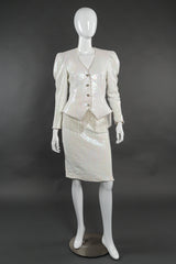 Jacket and skirt set by Julie Duroche on mannequin @recessla