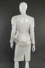 Jacket and skirt set by Julie Duroche on mannequin back @recessla