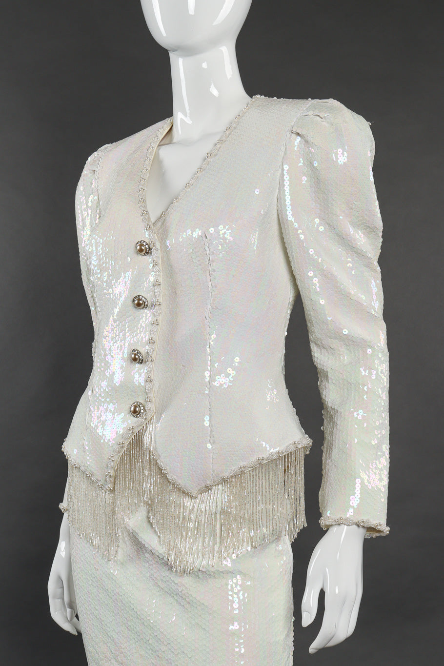  Jacket and skirt set by Julie Duroche on mannequin side close @recessla 