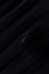 Balenciaga 2020 A/W Pleated Cape fray at left tie closeup @recessla