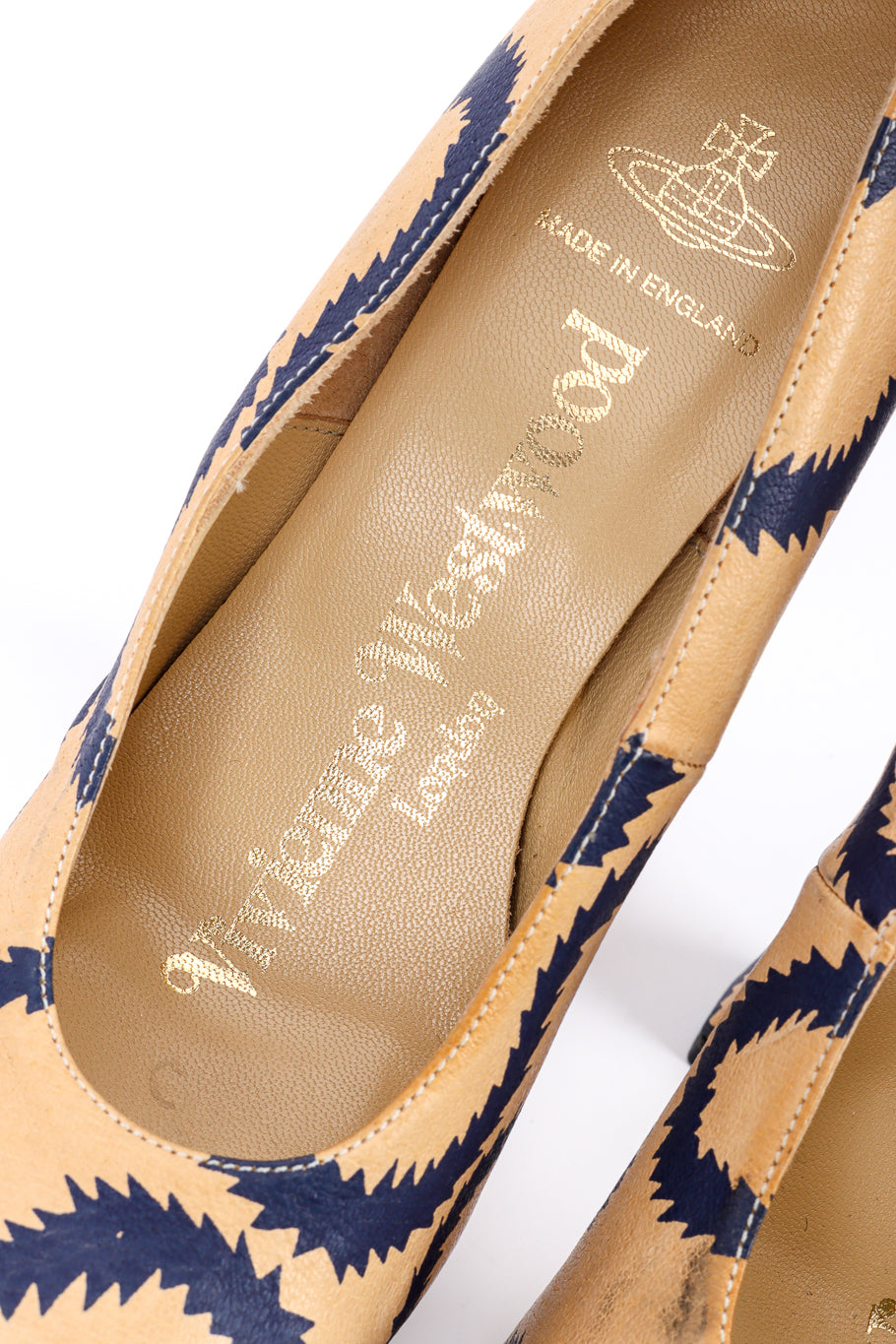 Vivienne Westwood 2013 F/W Squiggle Print Leather Court Shoe branded sole @recessla