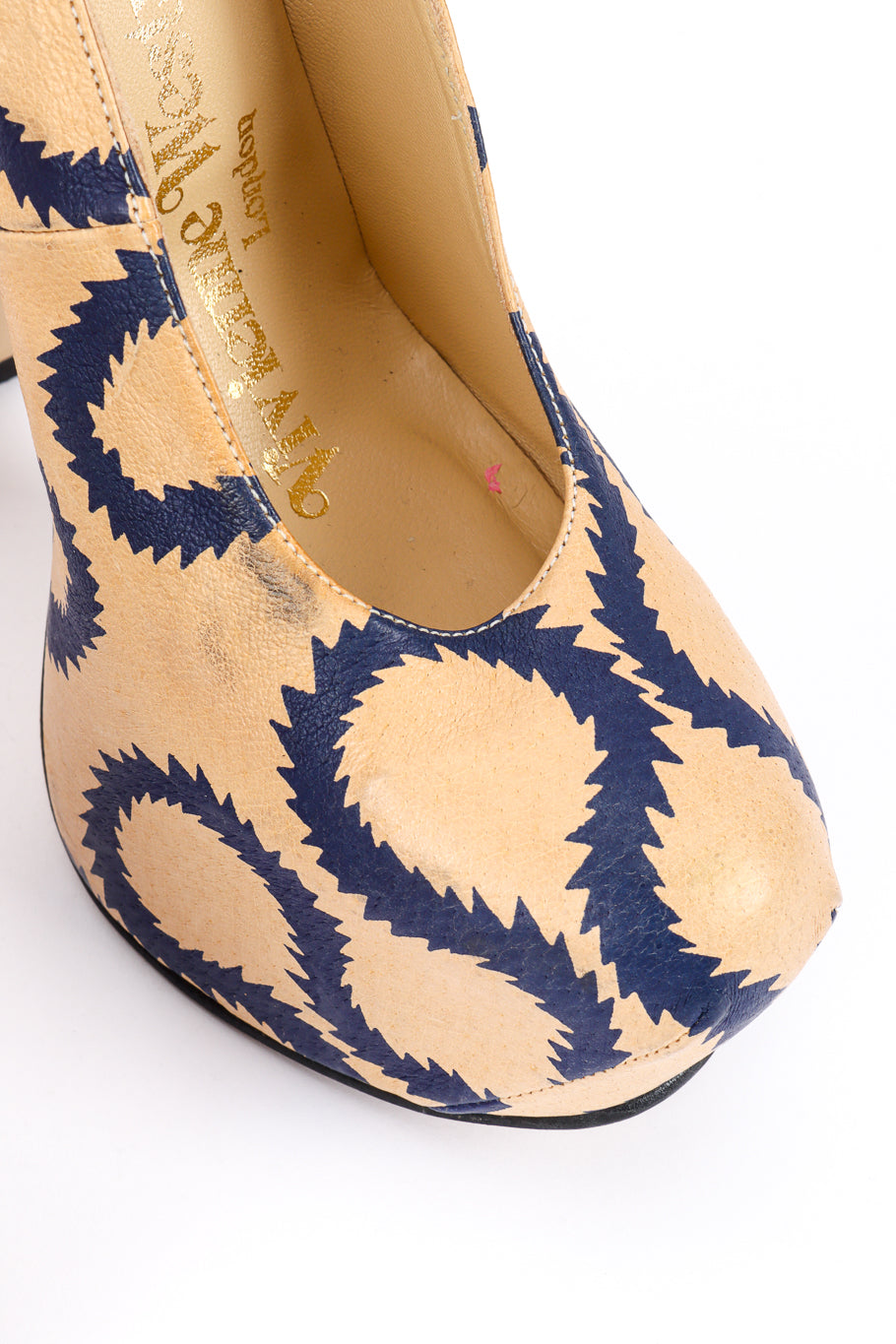 Vivienne Westwood 2013 F/W Squiggle Print Leather Court Shoe scuff inner left shoe @recessla