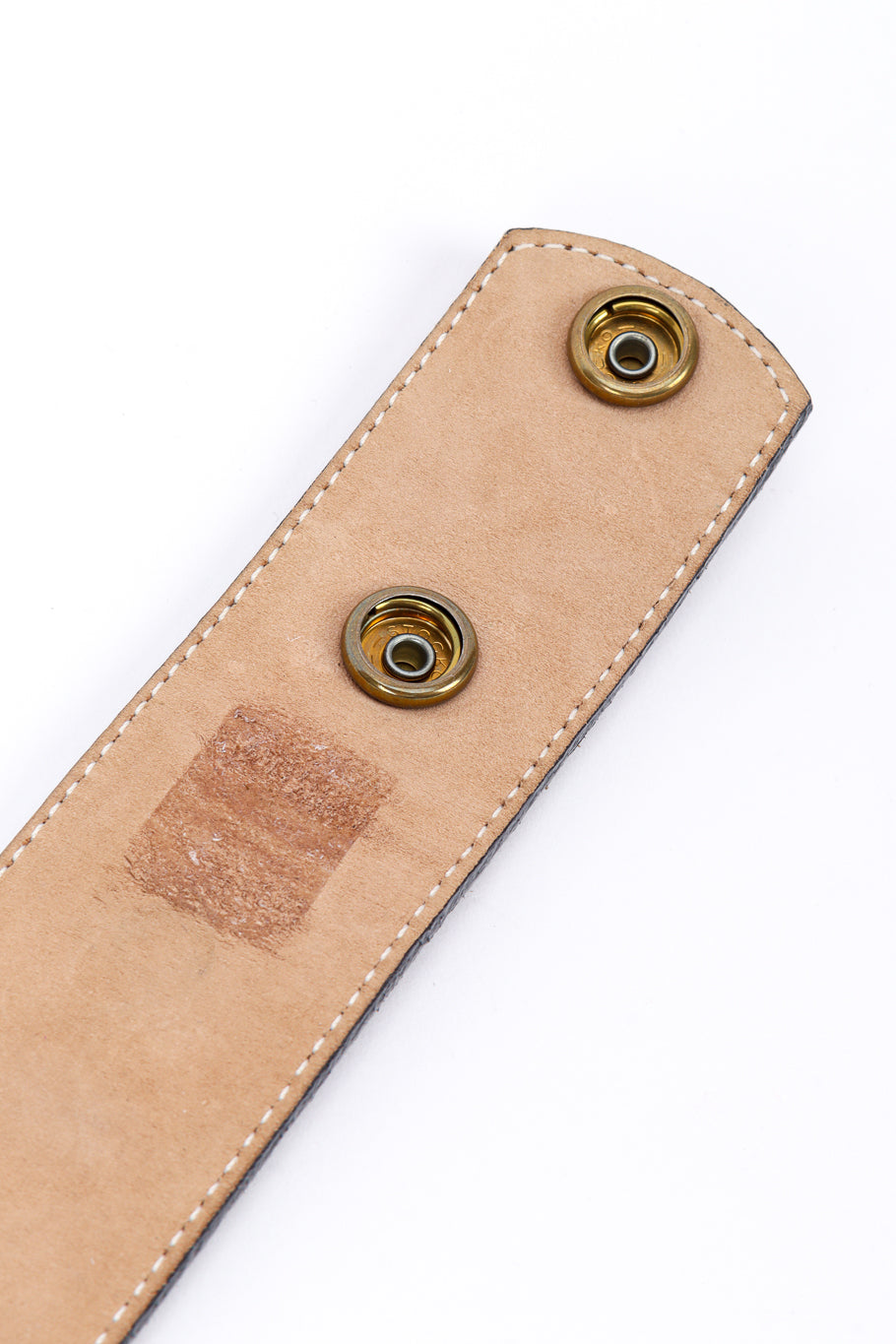 Vintage Belts by Simon Scroll Buckle Chain Drape Belt tape mark closeup @recessla
