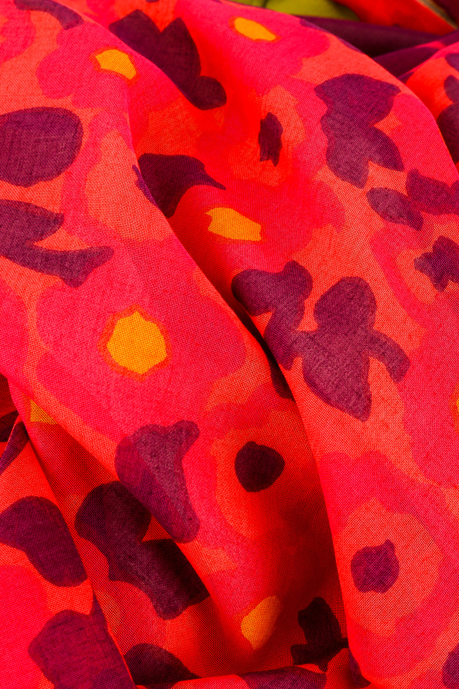 Vintage Bergdorf Goodman Poppy Print Turtleneck Dress print closeup @recess la