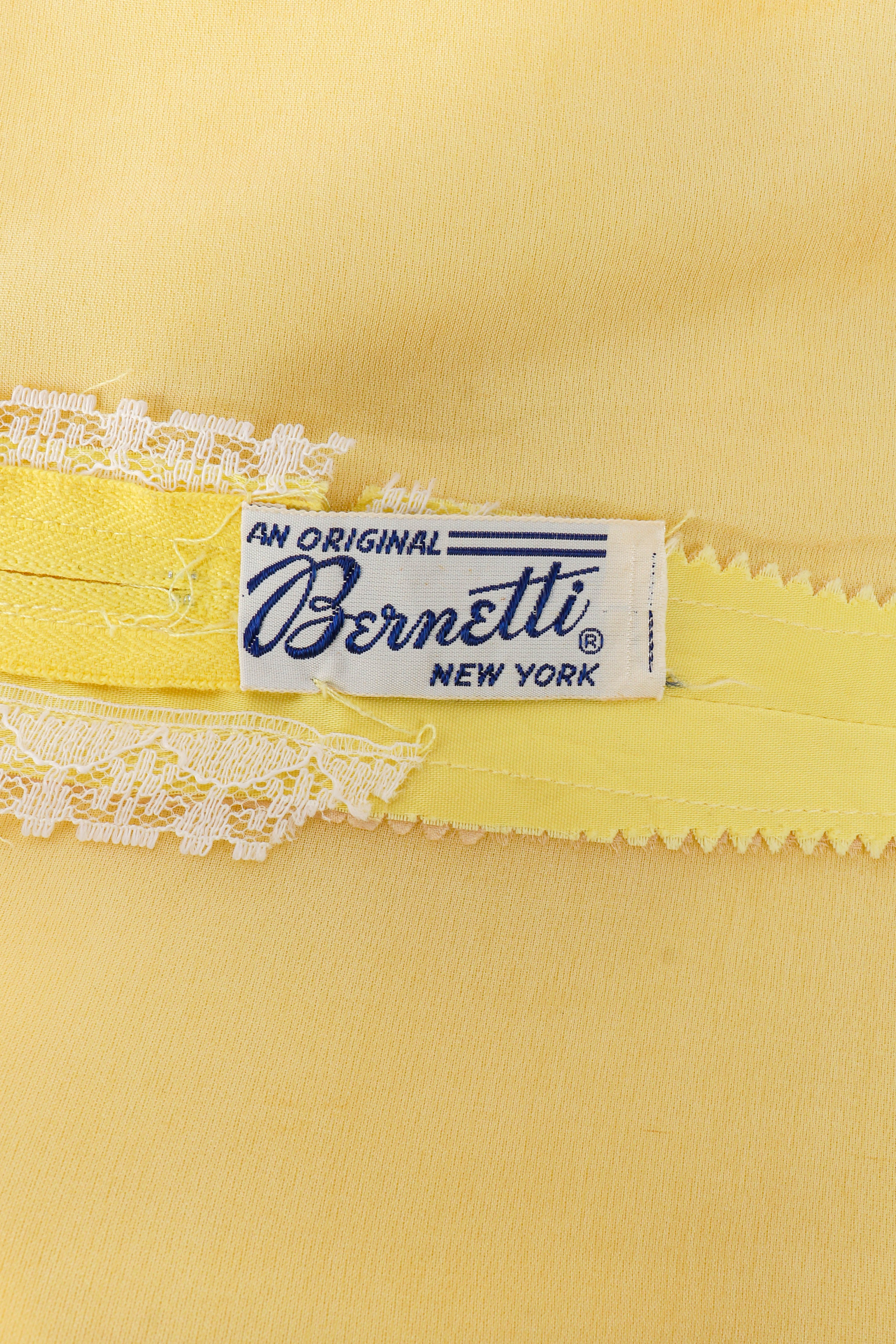 Vintage Bernetti Beaded Floral Burnout Gown signature label @recess la