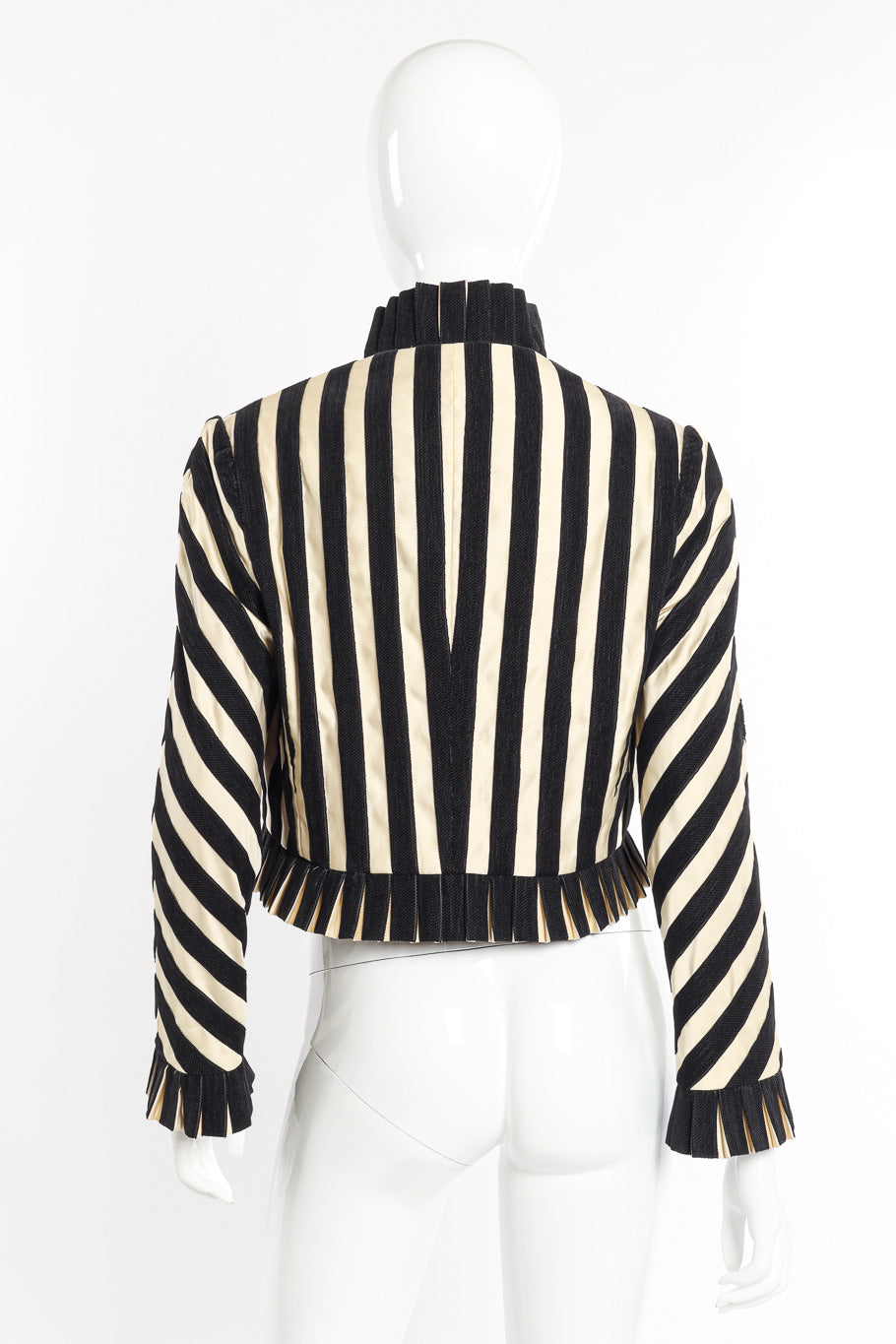 Vintage Bill Blass Striped Bolero Jacket back on mannequin @recessla
