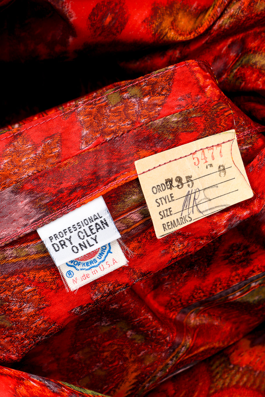Paisley Taffeta Ball Skirt by Bill Blass fabric tags @recess la