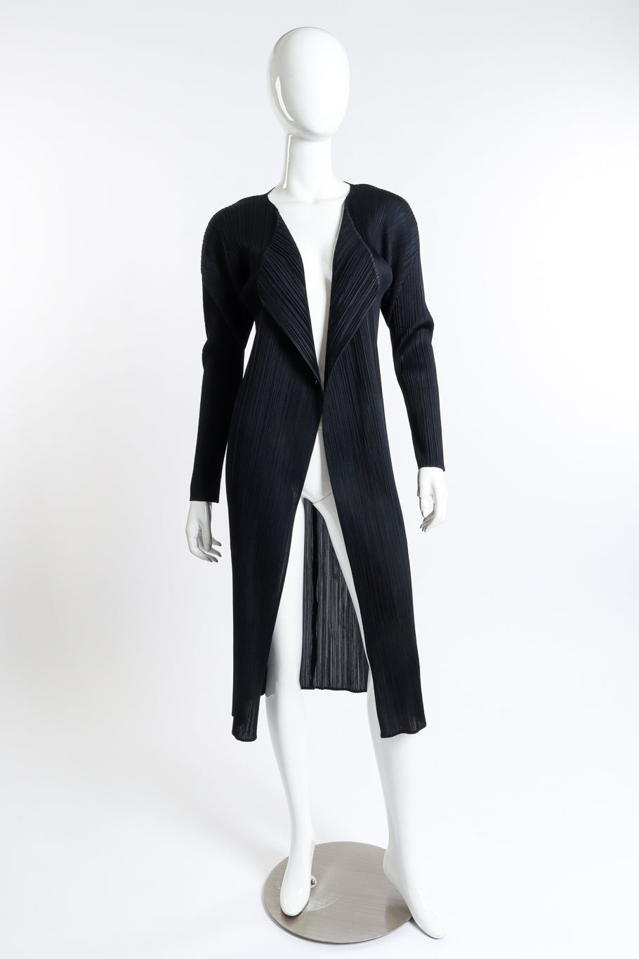 Vintage Issey Miyake Pleated Cardigan Jacket front on mannequin @recess la