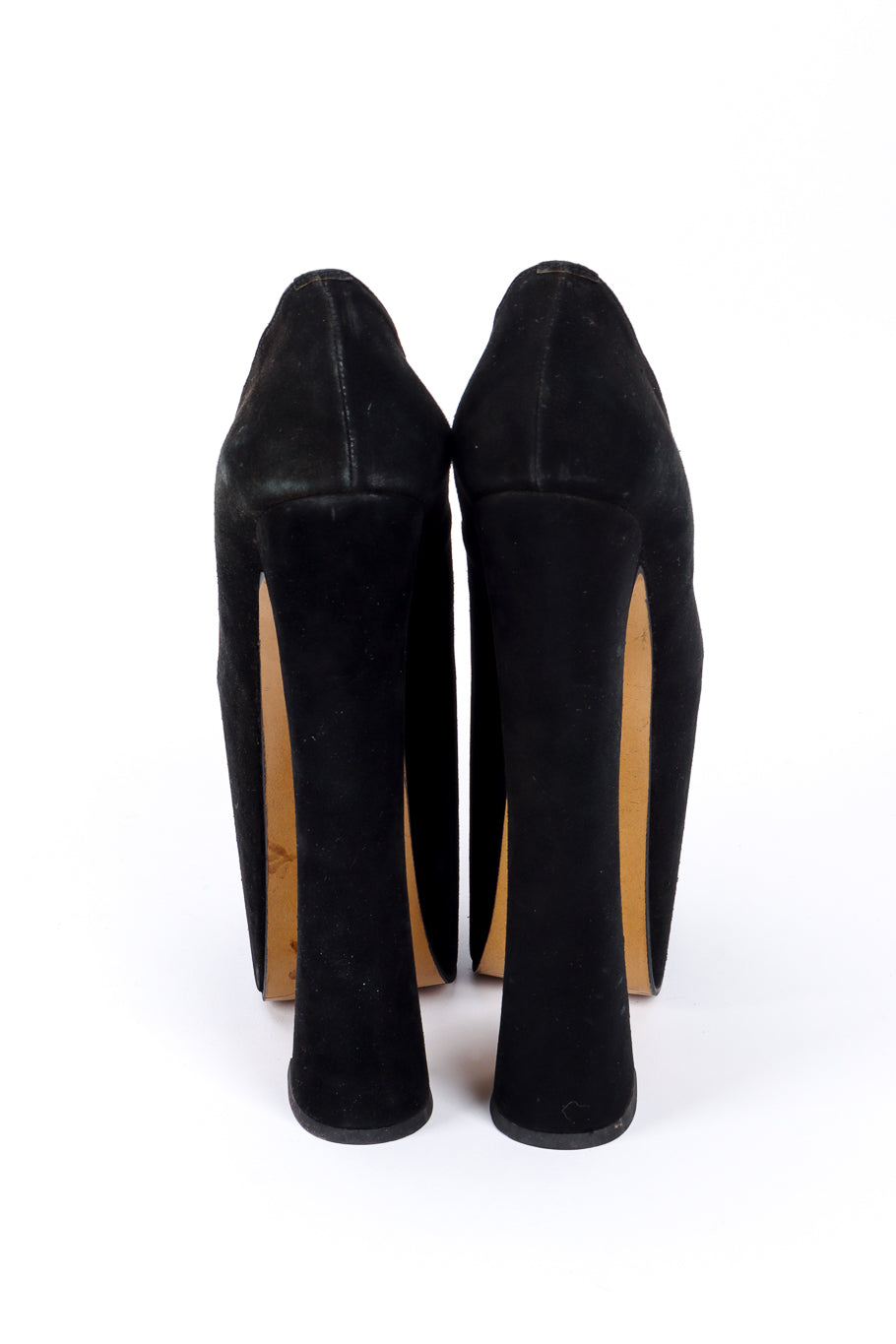 Vintage Vivienne Westwood 1993 F/W Suede Super Elevated Court Shoe back @recessla