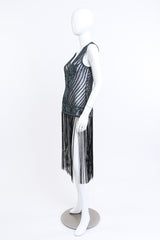 Iridescent Sequin & Fringe Gatsby Dress on mannequin @RECESS LA
