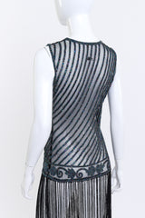 Iridescent Sequin & Fringe Gatsby Dress on mannequin @RECESS LA