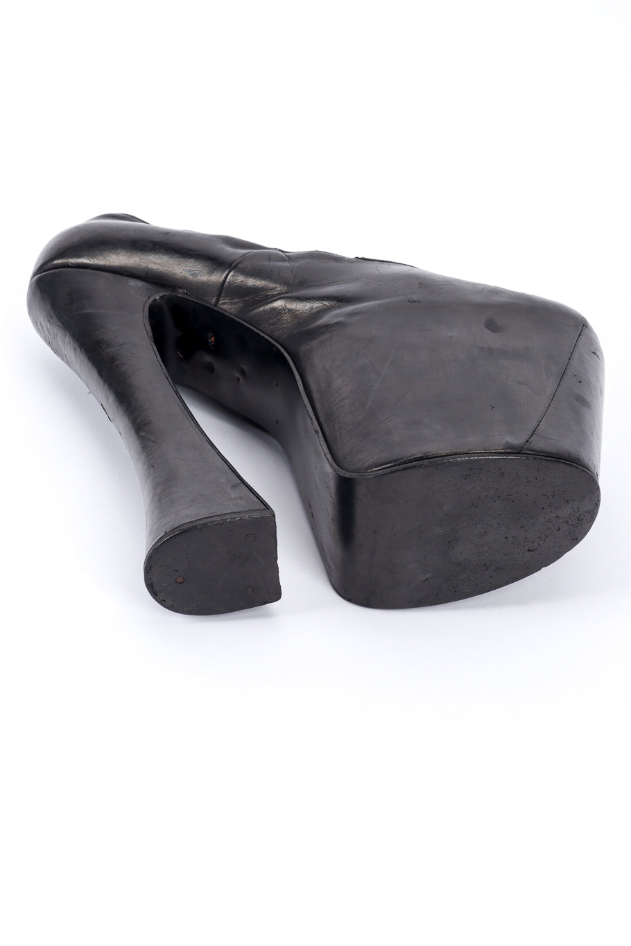 Vintage Vivienne Westwood 1993 F/W Super Elevated Leather Court Shoe left outsole @recessla