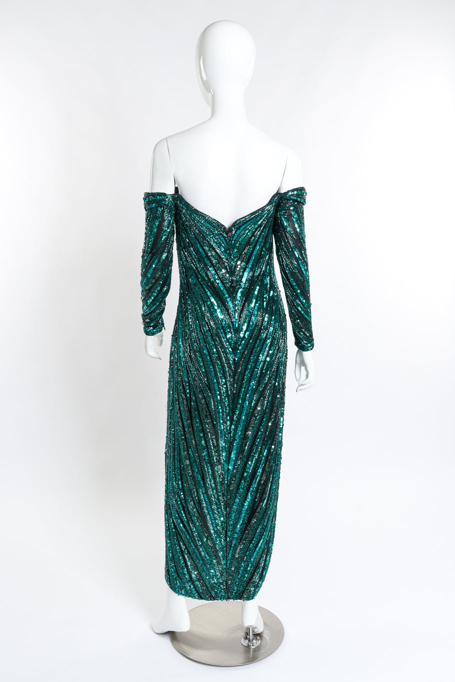 Vintage Bob Mackie Beaded Sweetheart Gown back on mannequin @recess la
