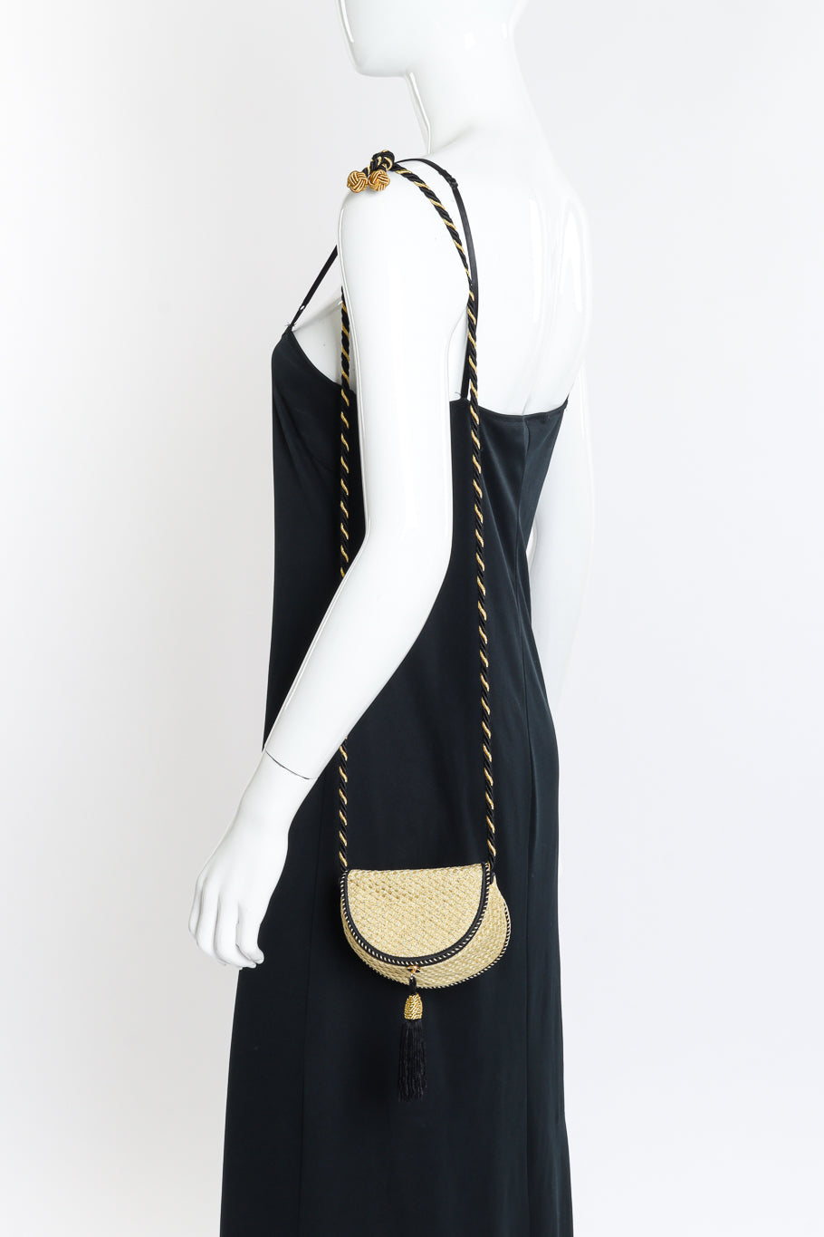 Vintage Bottega Veneta Woven Pouch Mini Bag on mannequin @recess la