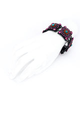 Vintage Thelma Deutsch Crystal Book Link Bracelet on mannequin hand @recess la