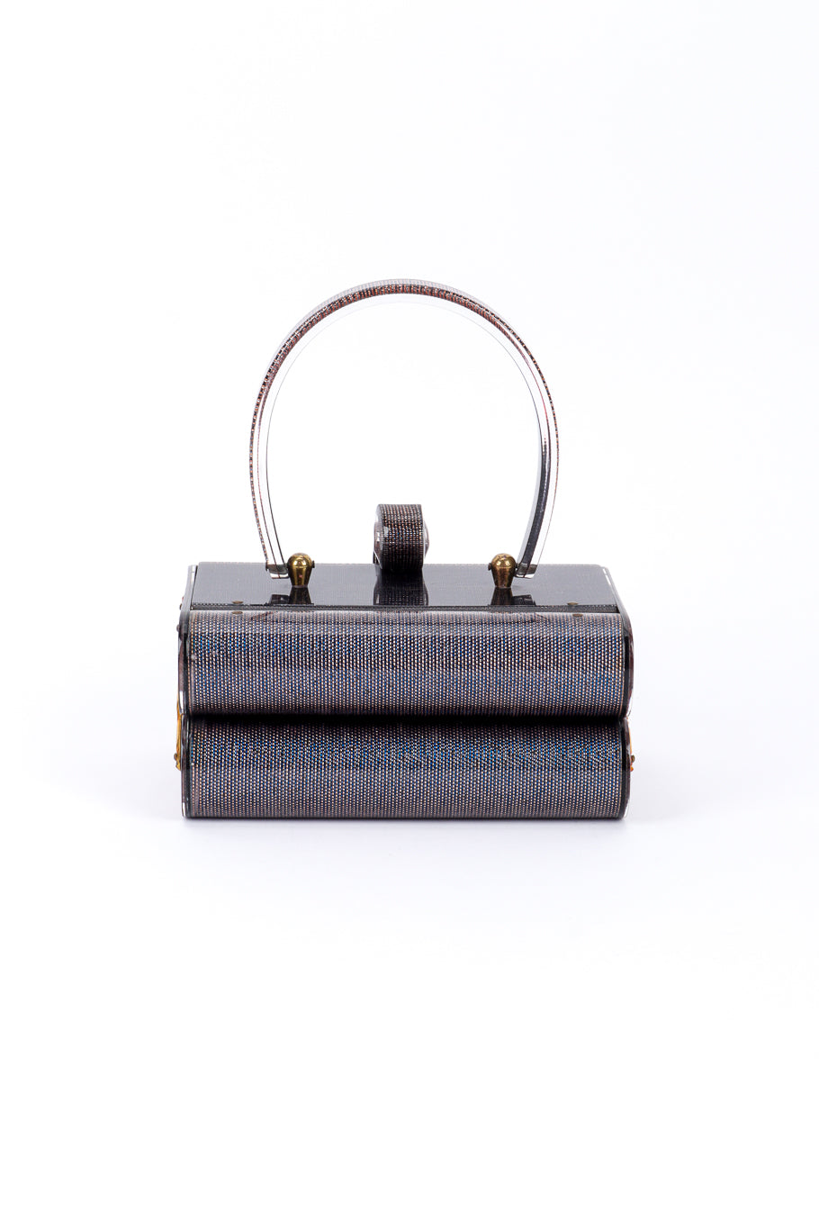 Vintage Wilardy Two-Tier Lucite Box Bag back @recessla