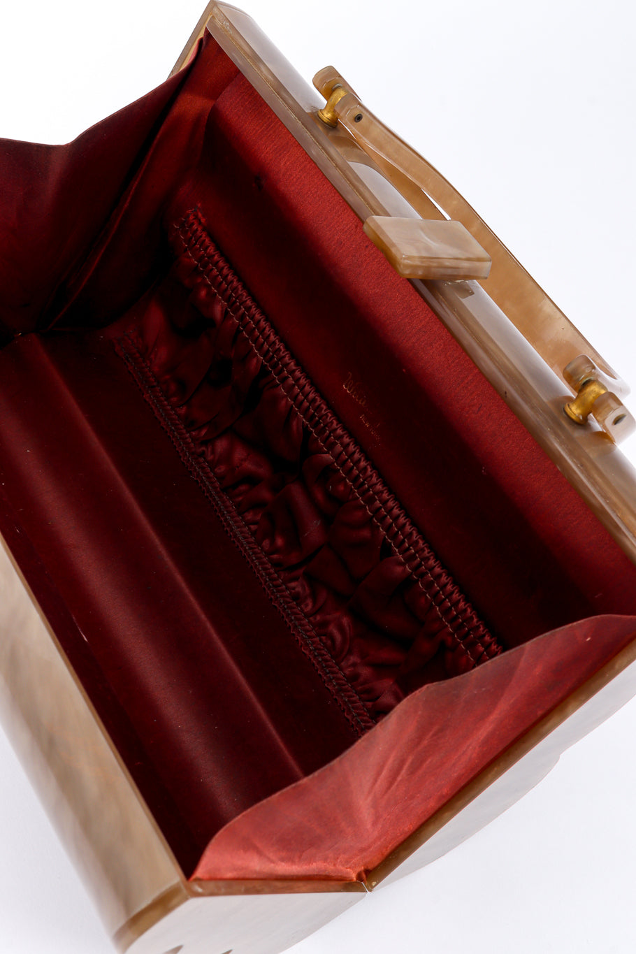 Tiered Pearlescent Lucite Case Bag inside @recessla