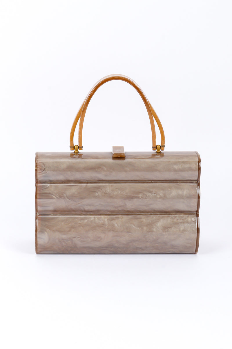 Tiered Pearlescent Lucite Case Bag front @recessla