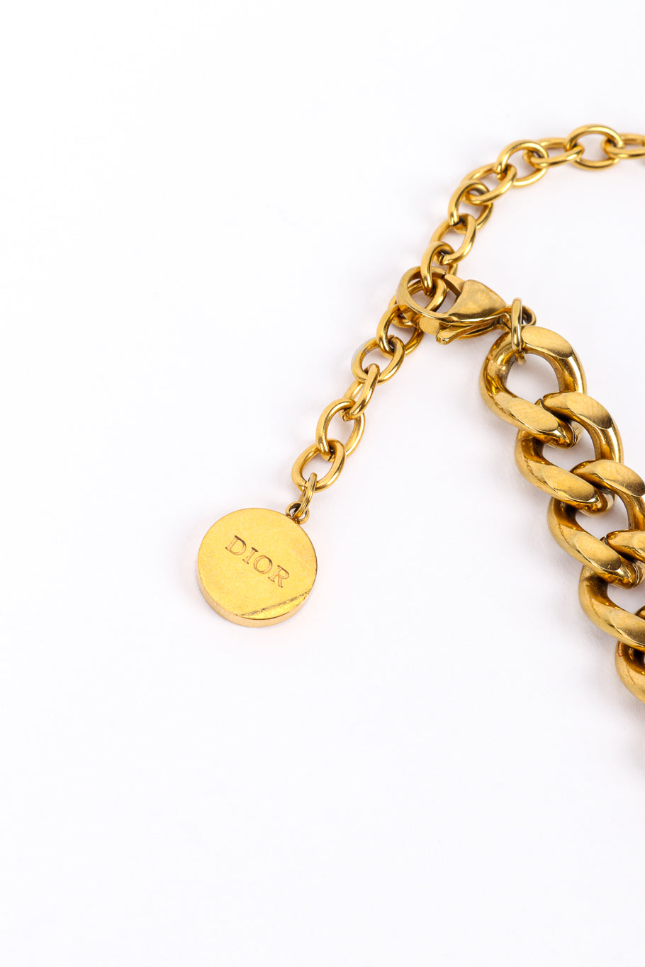 Christian Dior CD Logo Choker Necklace signature charm @recess la