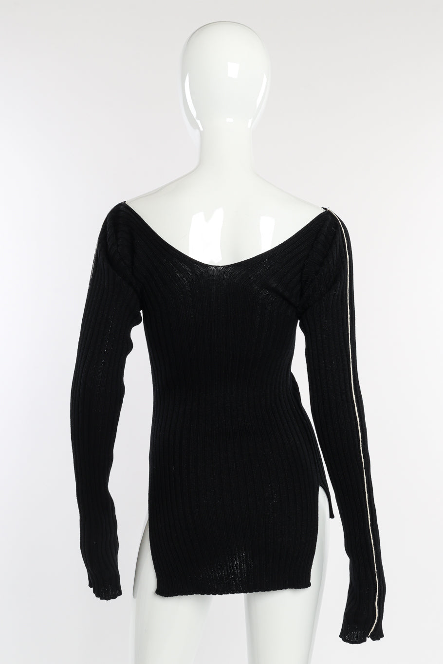 Celine Ribbed Knit Sweater Dress back on mannequin @recessla