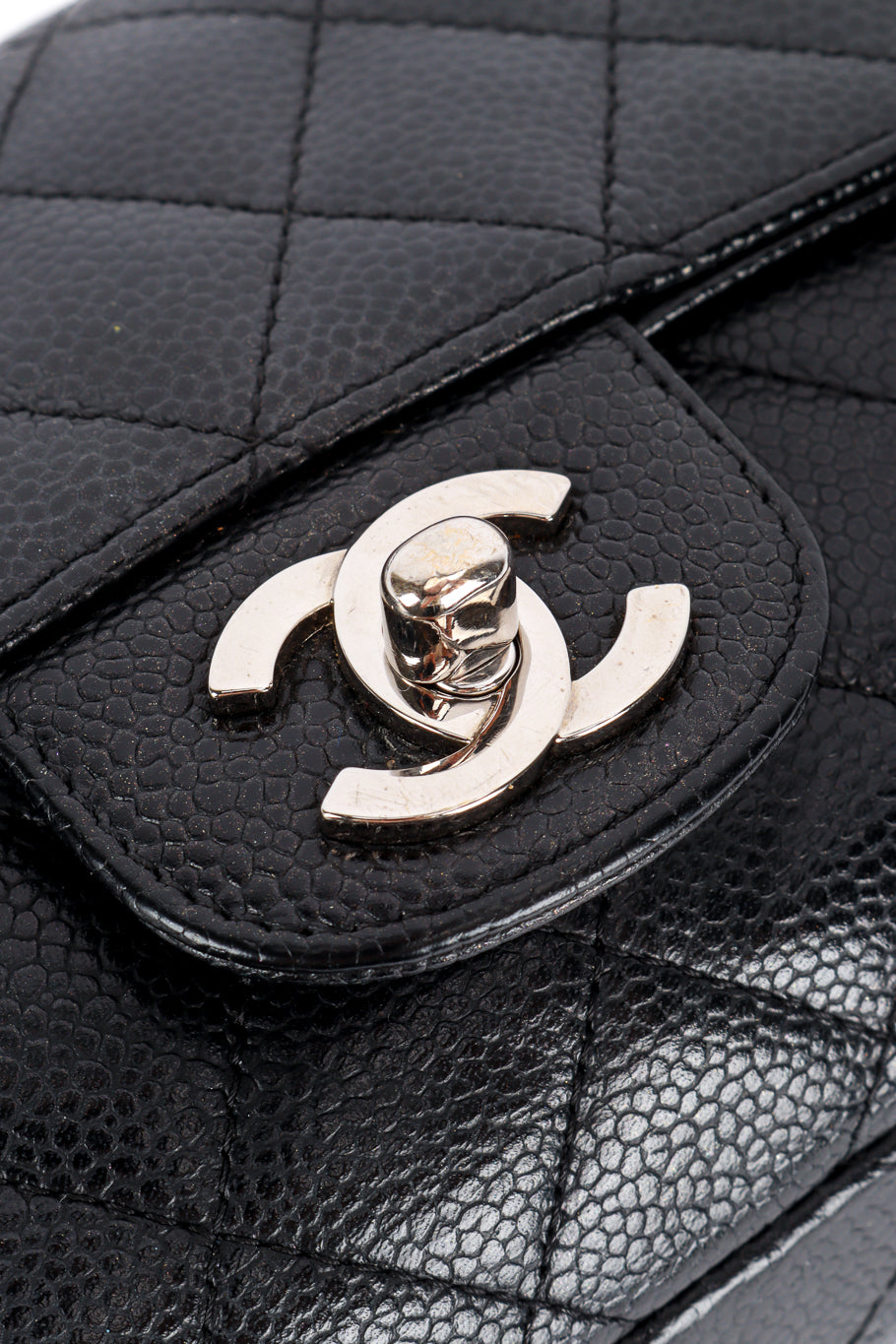 Chanel Classique Diamond Quilted Bag clasp detail  @RECESS LA