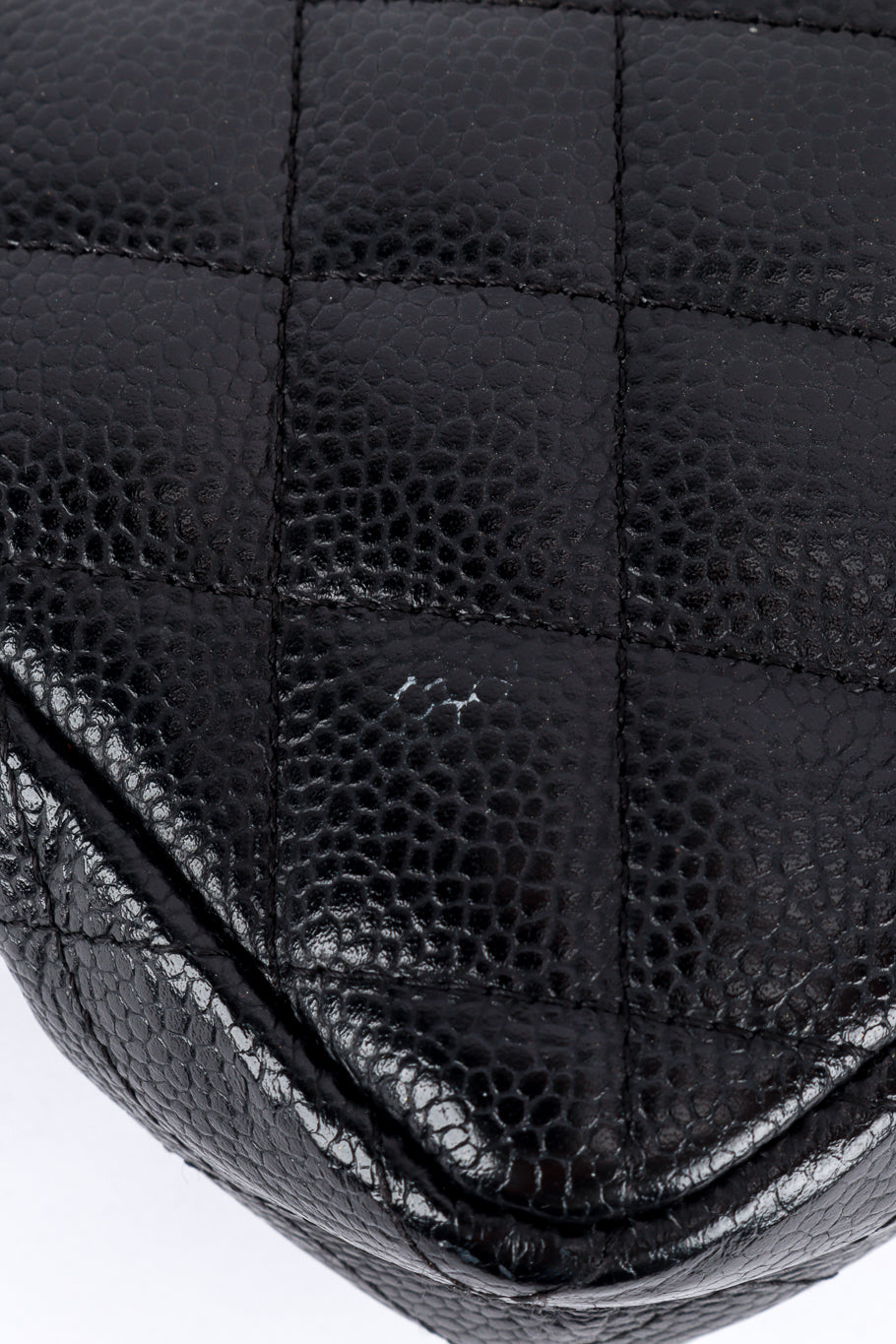 Chanel Classique Diamond Quilted Bag wear detail @RECESS LA