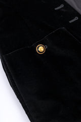 Chanel Velvet CC Button Blazer patch pocket closeup @recessla