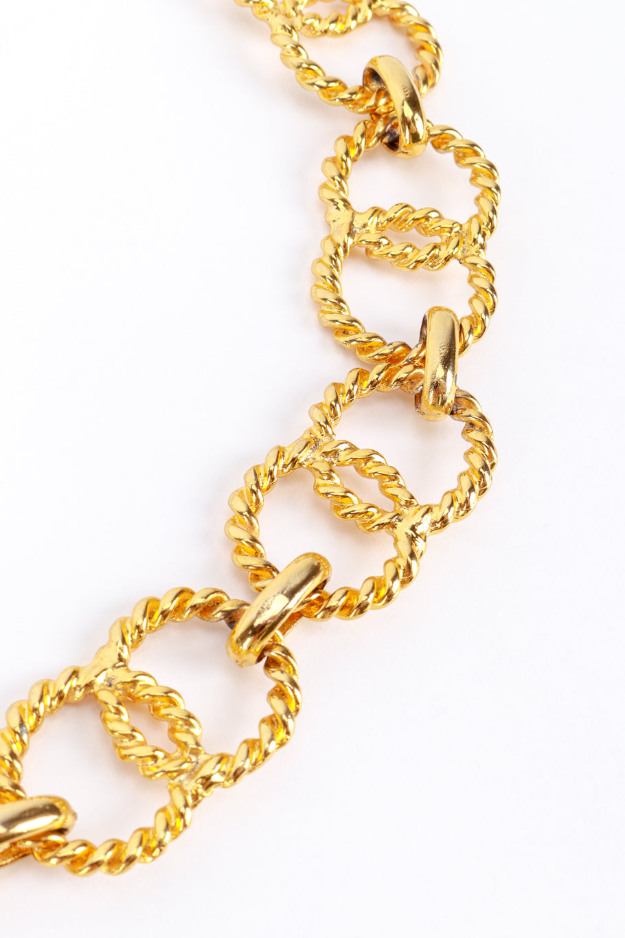 Vintage Chanel Interlocking Rope Link Belt link closeup @recess la 