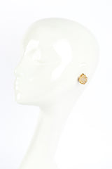 Rhinestone Clover Earrings by Chanel on mannequin @recess LA