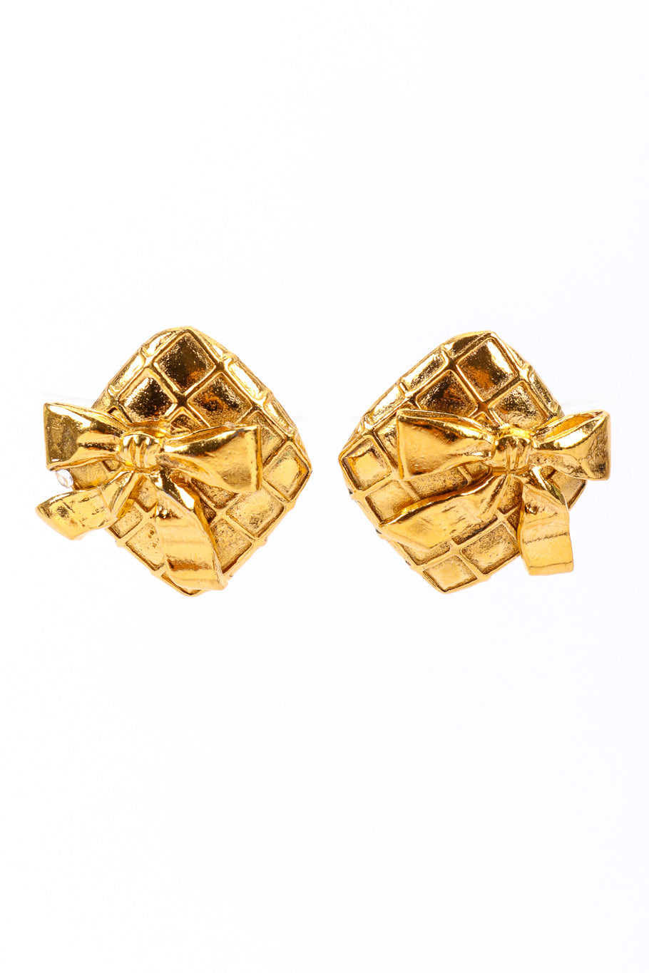 Quilted Bow Earrings by Chanel @recessla